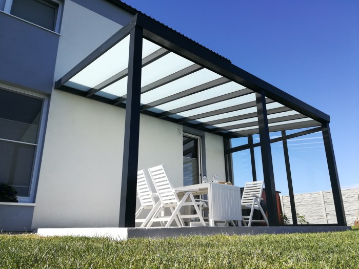 Pergola antracit RAL 7016 400 x 300 cm provedení DELUXE