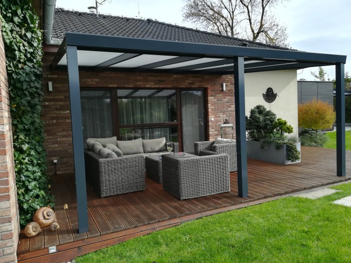 Pergola antracit RAL 7016 400 x 250 cm provedení PROFI.